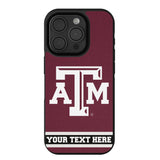 Texas A&M University Aggies Personalized Stripe Bump Phone Case for Apple iPhone
