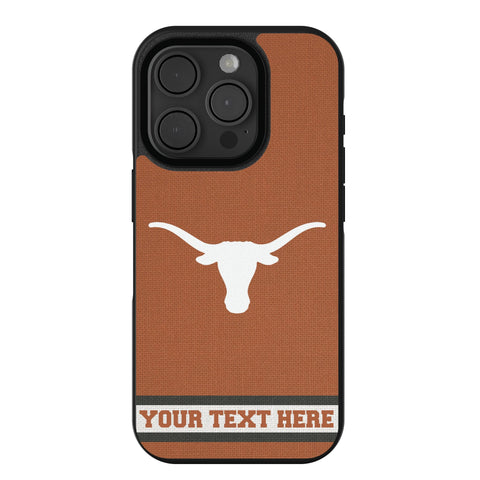 University of Texas Longhorns Personalized Stripe Bump Phone Case for Apple iPhone