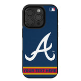 Atlanta Braves Personalized Stripe Bump Phone Case for Apple iPhone