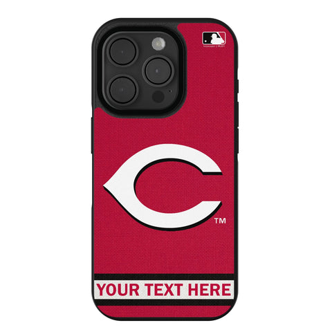 Cincinnati Reds Personalized Stripe Bump Phone Case for Apple iPhone