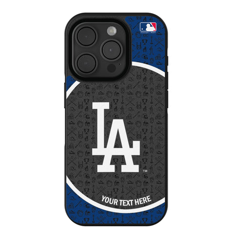 LA Dodgers Personalized Circle Bump Phone Case for Apple iPhone
