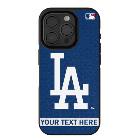 LA Dodgers Personalized Stripe Bump Phone Case for Apple iPhone