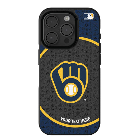 Milwaukee Brewers Personalized Circle Bump Phone Case for Apple iPhone
