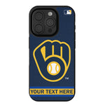 Milwaukee Brewers Personalized Stripe Bump Phone Case for Apple iPhone