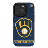 Milwaukee Brewers Personalized Stripe Bump Phone Case for Apple iPhone
