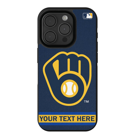 Milwaukee Brewers Personalized Stripe Bump Phone Case for Apple iPhone