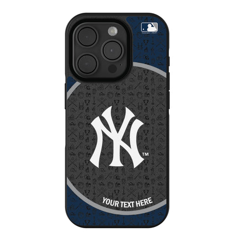 New York Yankees Personalized Circle Bump Phone Case for Apple iPhone