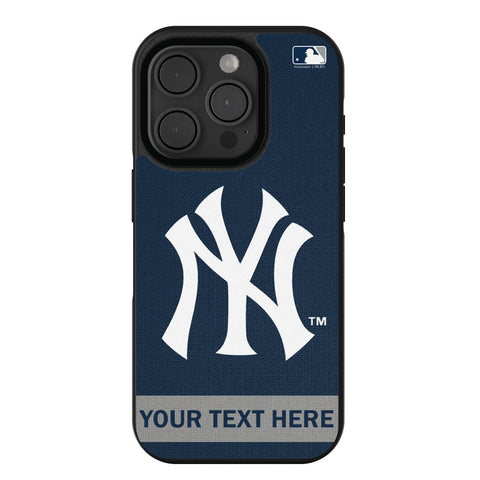 New York Yankees Personalized Stripe Bump Phone Case for Apple iPhone