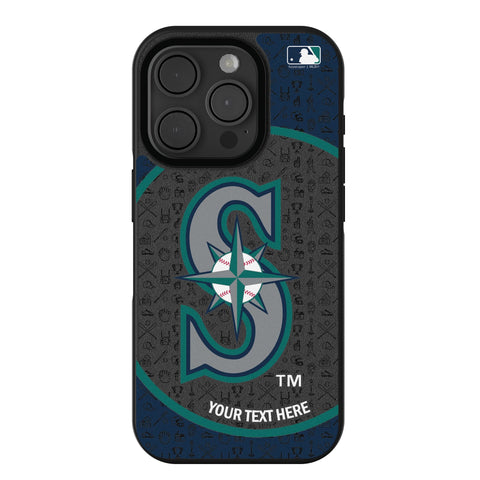 Seattle Mariners Personalized Circle Bump Phone Case for Apple iPhone