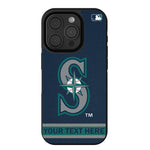 Seattle Mariners Personalized Stripe Bump Phone Case for Apple iPhone