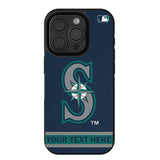 Seattle Mariners Personalized Stripe Bump Phone Case for Apple iPhone