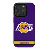 Los Angeles Lakers Personalized Stripe Bump Phone Case for Apple iPhone