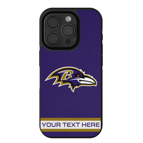 Baltimore Ravens Personalized Stripe Bump Phone Case for Apple iPhone