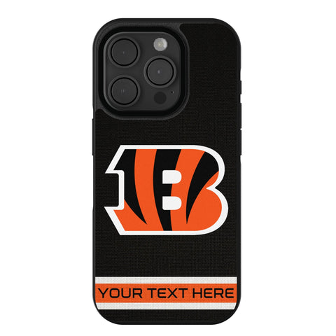 Cincinnati Bengals Personalized Stripe Bump Phone Case for Apple iPhone