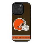 Cleveland Browns Personalized Stripe Bump Phone Case for Apple iPhone