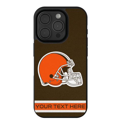 Cleveland Browns Personalized Stripe Bump Phone Case for Apple iPhone