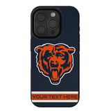 Chicago Bears Personalized Stripe Bump Phone Case for Apple iPhone