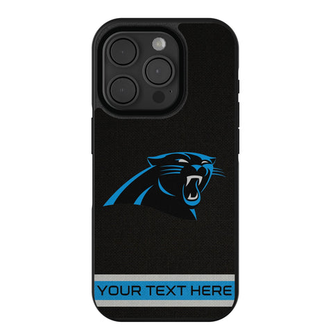 Carolina Panthers Personalized Stripe Bump Phone Case for Apple iPhone