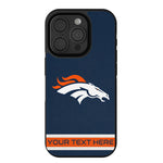 Denver Broncos Personalized Stripe Bump Phone Case for Apple iPhone