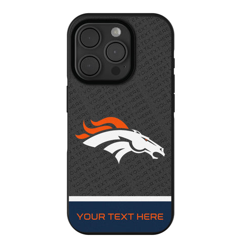 Denver Broncos Personalized EndZone Plus Bump Phone Case for Apple iPhone