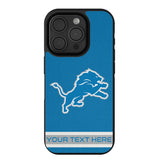 Detroit Lions Personalized Stripe Bump Phone Case for Apple iPhone