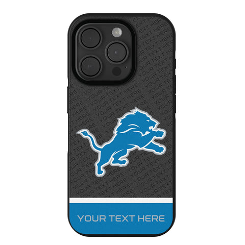 Detroit Lions Personalized EndZone Plus Bump Phone Case for Apple iPhone