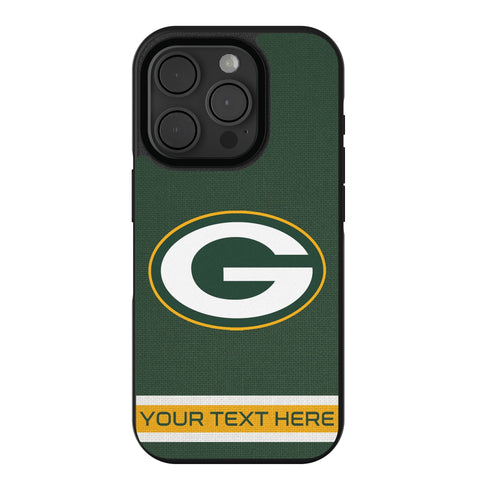 Green Bay Packers Personalized Stripe Bump Phone Case for Apple iPhone