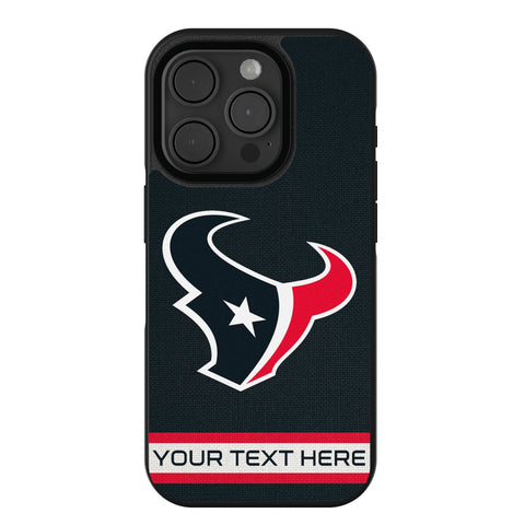 Houston Texans Personalized Stripe Bump Phone Case for Apple iPhone