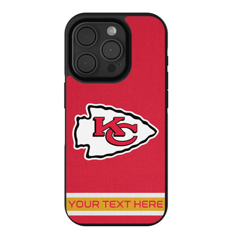 Kansas City Chiefs Personalized Stripe Bump Phone Case for Apple iPhone