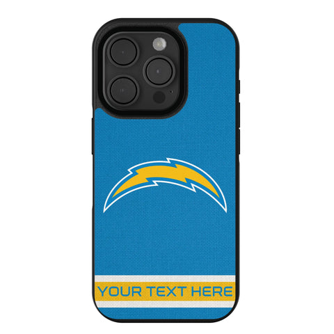 Los Angeles Chargers Personalized Stripe Bump Phone Case for Apple iPhone