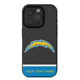 Los Angeles Chargers Personalized EndZone Plus Bump Phone Case for Apple iPhone