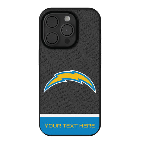 Los Angeles Chargers Personalized EndZone Plus Bump Phone Case for Apple iPhone