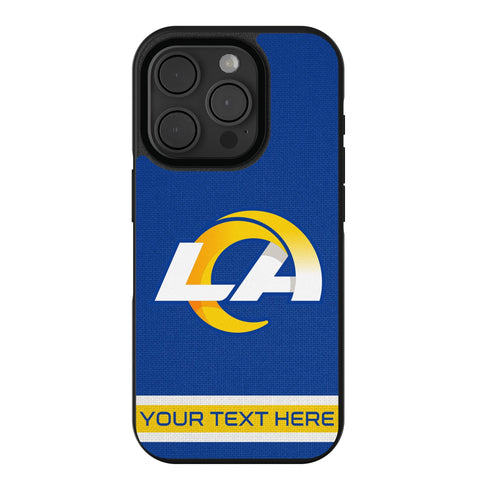 Los Angeles Rams Personalized Stripe Bump Phone Case for Apple iPhone