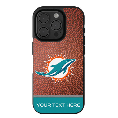 Miami Dolphins Personalized Football Bump Phone Case for Apple iPhone