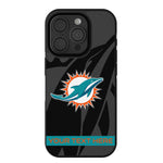 Miami Dolphins Personalized Tilt Bump Phone Case for Apple iPhone