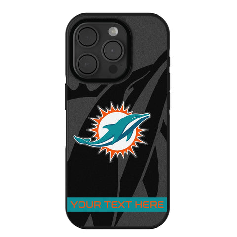 Miami Dolphins Personalized Tilt Bump Phone Case for Apple iPhone