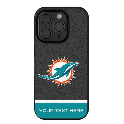 Miami Dolphins Personalized EndZone Plus Bump Phone Case for Apple iPhone