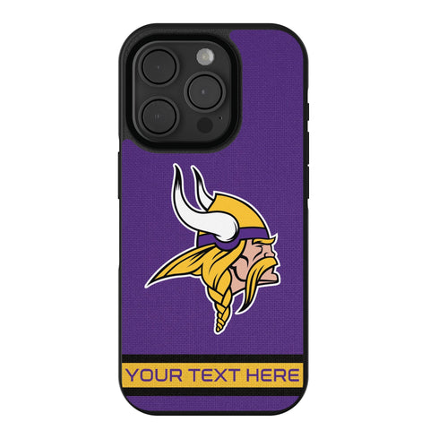 Minnesota Vikings Personalized Stripe Bump Phone Case for Apple iPhone