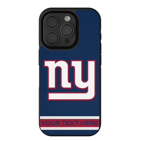 New York Giants Personalized Stripe Bump Phone Case for Apple iPhone