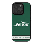 New York Jets Personalized Stripe Bump Phone Case for Apple iPhone