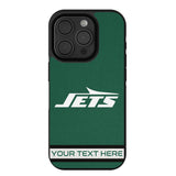 New York Jets Personalized Stripe Bump Phone Case for Apple iPhone