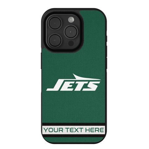 New York Jets Personalized Stripe Bump Phone Case for Apple iPhone