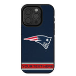 New England Patriots Personalized Stripe Bump Phone Case for Apple iPhone