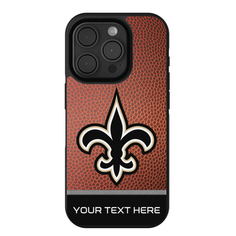 New Orleans Saints Personalized Football Bump Phone Case for Apple iPhone