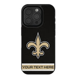 New Orleans Saints Personalized Stripe Bump Phone Case for Apple iPhone
