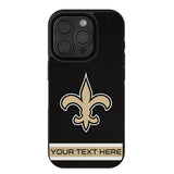 New Orleans Saints Personalized Stripe Bump Phone Case for Apple iPhone