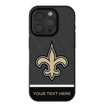 New Orleans Saints Personalized EndZone Plus Bump Phone Case for Apple iPhone