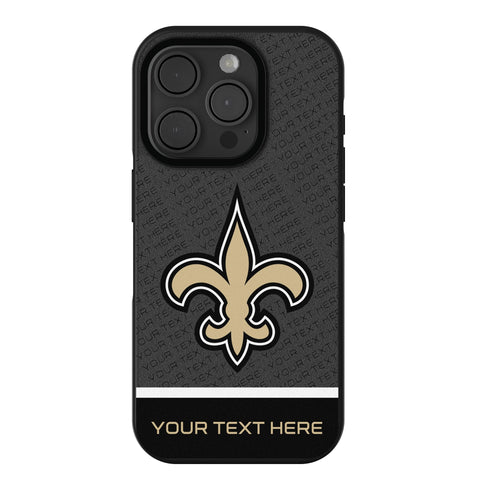 New Orleans Saints Personalized EndZone Plus Bump Phone Case for Apple iPhone