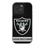 Las Vegas Raiders Personalized Stripe Bump Phone Case for Apple iPhone