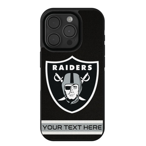 Las Vegas Raiders Personalized Stripe Bump Phone Case for Apple iPhone